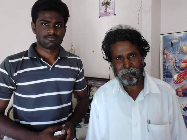 Bojagarajan with his master Aasan R. Rajendran of Madurai